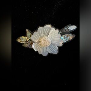 Shell floral pin. Handmade in the Philippines